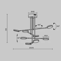 Подвесной светильник Fad 3000K 49Вт (Черный)