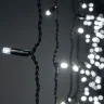 Гирлянда Занавес Облегченный c Колпачком 2 x 1 м Белый 220В, 200 LED, Провод Черный Каучук 2,3мм, IP65. Фото 4.