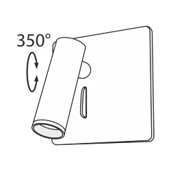 Настенный светильник (бра) Mirax 3000К 3Вт IP 20 (Черный)