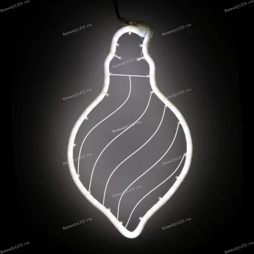 Светодиодная Фигура Шар 24 x 42 см Белая, Гибкий Неон и Акрилайт, IP54. Фото 1.