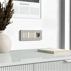 Умный сенсорный выключатель двухклавишный (дымчатый) W4523641