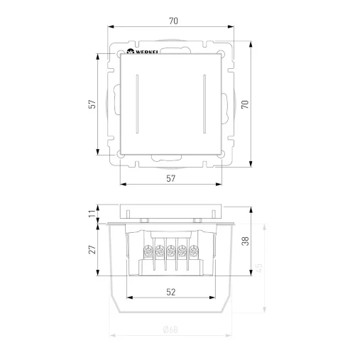 Умный сенсорный выключатель двухклавишный (дымчатый) W4523641 - фото 10