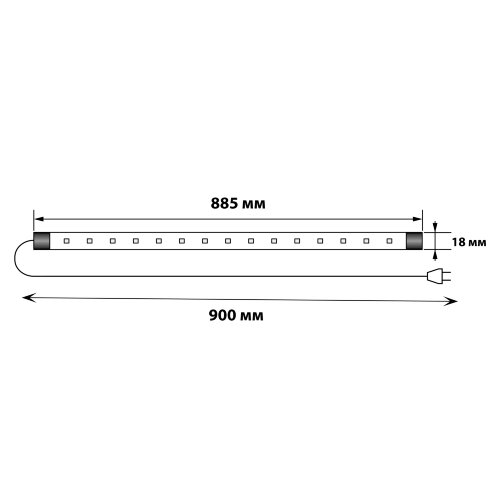 ULT-P92-14W-STUM IP66 CLEAR Светильник для растений светодиодный линейный, 885мм, Пластик, Спектр для выращивания грибов, TM Uniel - фото 6