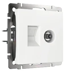 Розетка ТВ+Ethernet RJ-45 6 cat. (белый) W1181301