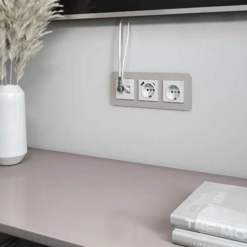 Розетка ТВ+Ethernet RJ-45 6 cat. (белый) W1181301 - фото 4