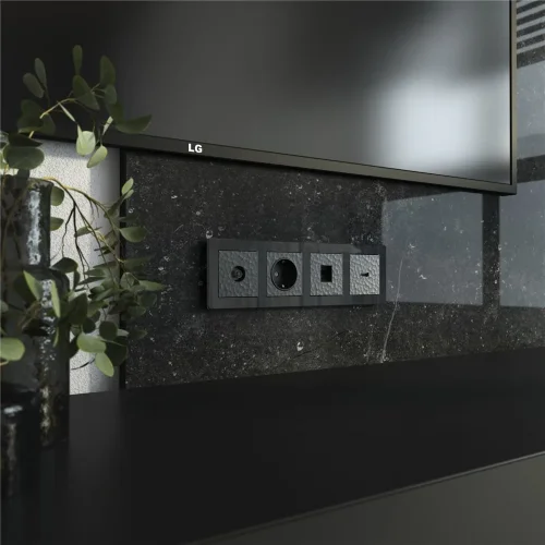 Розетка с заземлением (Hammar черный) W1271008 - фото 5