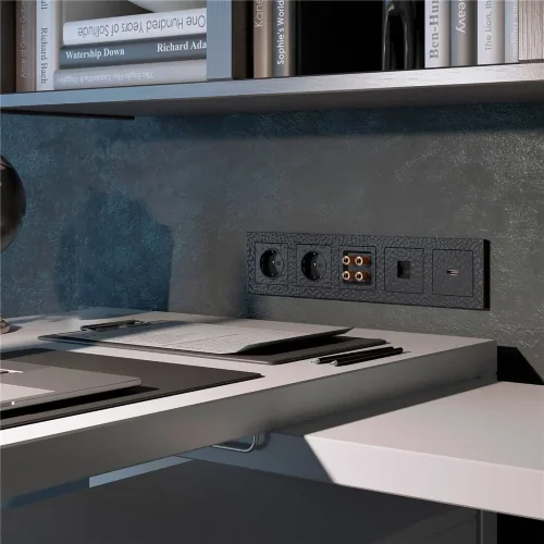 Розетка с заземлением (Hammar черный) W1271008 - фото 8