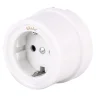Розетка с заземлением белый ретро W5671001 - фото