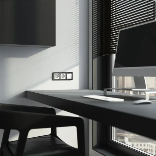 Выключатель двухклавишный проходной с подсветкой (белый) W1122101 - фото 2