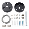 UFL-N10H 1.5M SET BLACK Комплект для подвесного монтажа для светильника серии ULO-N, длина троса 1.5м, Цвет черный - фото 1
