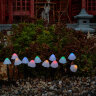 USL-S-830-PM020 MULTICOLOR MUSHROOMS SET12 Садовый светильник на солнечной батарее Разноцветные грибы, в комплекте из 12 штук, 12 светодиодов, Разноцветный свет, 1xАA Ni-Mh аккумулятор в-к, IP44, TM Uniel - фото 3
