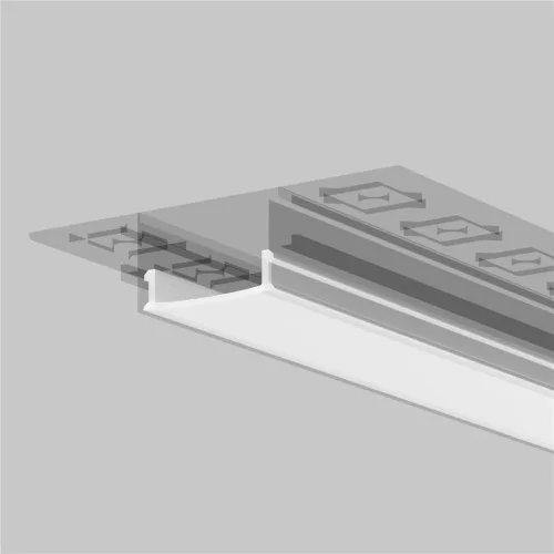 Рассеиватель для профиля 61×14 (Белый, 10 м), ALM-6114-O-DF-10M 642015 (Белый) - фото 4