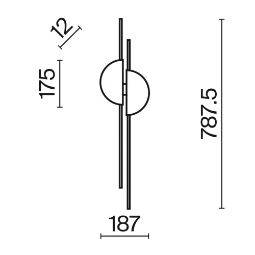 Настенный светильник (бра) Skyline 4000K 23Вт (Черный) - фото 6