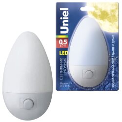 DTL-303-Овал-White-3LED-0.5W Светильник-ночник, Блистерная упаковка.