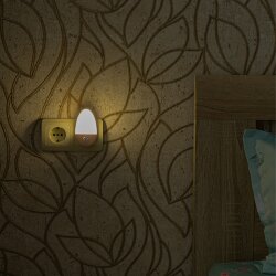 DTL-303-Овал-White-3LED-0.5W Светильник-ночник, Блистерная упаковка.