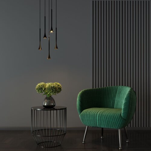 Светильник подвесной светодиодный Hall 5W 3000K черный - Фото 4