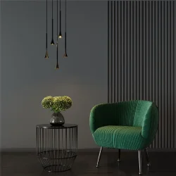 Светильник подвесной светодиодный Hall 5W 3000K черный 50314 LED (068817)