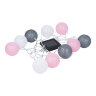 USL-S-230-PM1800 COTTON BALLS-1 Садовая гирлянда на солнечной батарее Клубки, 10 светодиодов, Теплый белый свет, 1xАА Ni-Mh аккумулятор в-к, IP44, TM Uniel - фото 1
