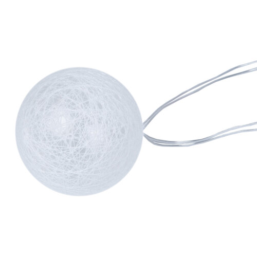 USL-S-230-PM1800 COTTON BALLS-1 Садовая гирлянда на солнечной батарее Клубки, 10 светодиодов, Теплый белый свет, 1xАА Ni-Mh аккумулятор в-к, IP44, TM Uniel - фото 5