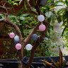USL-S-230-PM1800 COTTON BALLS-1 Садовая гирлянда на солнечной батарее Клубки, 10 светодиодов, Теплый белый свет, 1xАА Ni-Mh аккумулятор в-к, IP44, TM Uniel - фото 10
