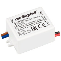 Блок питания ARJ-КЕ21300-PFC-TRIAC-А (6.3W, 300mA) (Arlight, IP44 Пластик, 5 лет) 028276