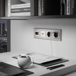 W1196002/ Накладка для розетки HDMI (глянцевый никель) W1196002