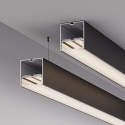 Профиль с экраном SL-LINE-7477-2500 BLACK+OPAL (Arlight, Алюминий) 027991