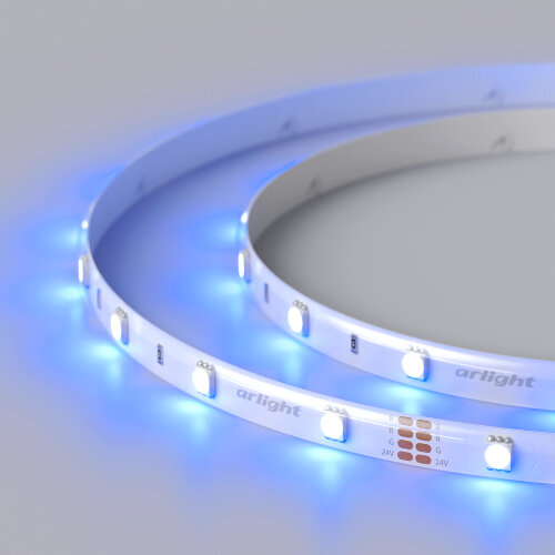 Светодиодная лента RTW 2-5000SE 24V RGB (5060, 150 LED, LUX) (Arlight, 7.2 Вт/м, IP65) - фото 9