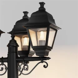 Садово-парковый светильник Abbey Road E27х3 60Вт IP 44 (Черный)