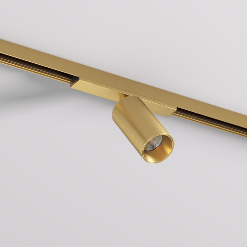 DK5740-SB Светильник для трека SHINE SPOT со светодиодом, D35*H70, 48V DC, 6W, RA?90, 3000K, IP20, сатинированная латунь, алюминий. Фото 2