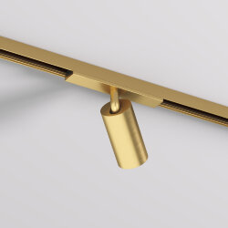 Светильник для трека SHINE SPOT со светодиодом, D35*H70, 48V DC, 6W, RA?90, 3000K, IP20, сатинированная латунь, алюминий, Denkirs DK5740-SB