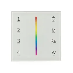 Сенсорная панель T4-1 White IC63 (12-24V, 4x3A, 4x(36-72W), RGBW, RF 2.4GHz)