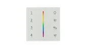 Сенсорная панель T4-1 White IC63 (12-24V, 4x3A, 4x(36-72W), RGBW, RF 2.4GHz) - фото I