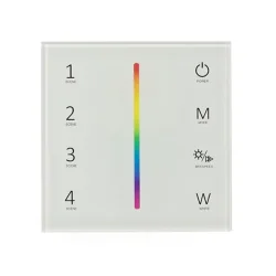 Сенсорная панель T4-1 White IC63 (12-24V, 4x3A, 4x(36-72W), RGBW, RF 2.4GHz)