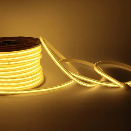 Светодиодная лента COB 280 chip/m, 220V, 15W/m, warm white, IP68, 280WW - фото I