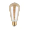 Светодиодная лампа декоративная лофт ST64 4Вт 2000K E27 360° диммируемая (Тонированный) 7077 - фото 6