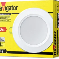 Светильник светодиодный 94 836 NDL-P1-10W-840-WH-LED 10Вт 4000К IP44 750лм 176-264В (аналог R80 100Вт) Navigator 94836