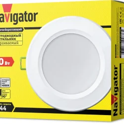 Светильник светодиодный 94 836 NDL-P1-10W-840-WH-LED 10Вт 4000К IP44 750лм 176-264В (аналог R80 100Вт) Navigator 94836