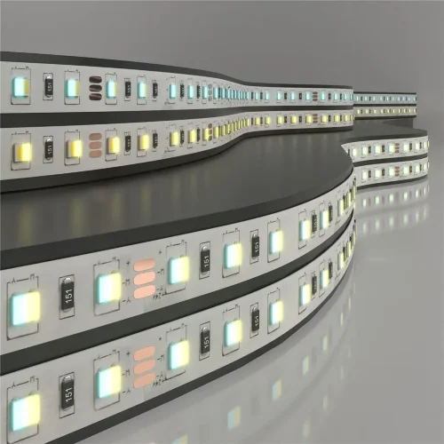 Светодиодная лента 24 В 10 Вт/м 60 LED/м 5050 IP20, MIX теплый белый 3300K/холодный белый 6500K, 5 м Лента светодиодная 24V 10W 60LED 5050 IP20 MIX теплый белый/холодный белый, 5м - фото