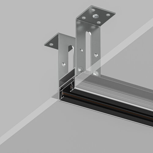 TR3020-AL Закладной профиль для встраиваемого монтажа однофазного трека 2м. Фото 4