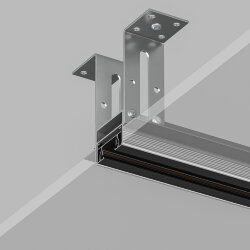Закладной профиль для встраиваемого монтажа однофазного трека 2м, Denkirs TR3020-AL