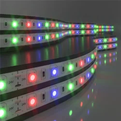Светодиодная лента 24 В 14,4 Вт/м 60 Led/м 5050 IP65, RGB, 5 м Лента светодиодная 24V 14,4W 60Led 5050 IP65 RGB, 5м (052978)