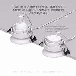 Встраиваемый влагозащищенный светильник, IP 65, 10 Вт, GU5.3, LED, белый, пластик, Denkirs DK3103-WH