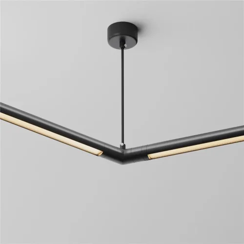 Угловой коннектор 120° для системы Shelf с вводом питания (Черный) - фото 2