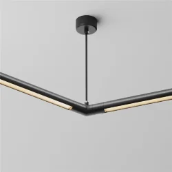 Угловой коннектор 120° для системы Shelf с вводом питания (Черный) CA018LWC-P-B