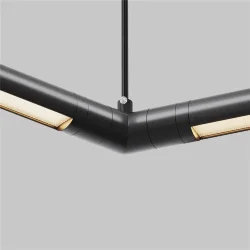 Угловой коннектор 120° для системы Shelf с вводом питания (Черный) CA018LWC-P-B