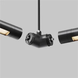 Угловой коннектор 120° для системы Shelf с вводом питания (Черный) CA018LWC-P-B