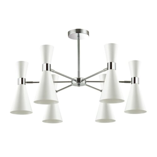 Люстра на штанге «LUMION» 3661/6C, серия: QUINN (крепление на планке). Фото 1.