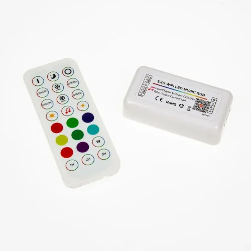 Контроллер с пультом JM-WIFI-RF24-03 P703 (tuya dual-mode WIFI, RGB, DC5-24V, 3ch*6A, 90-432W) - фото I