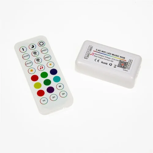 Контроллер с пультом JM-WIFI-RF24-03 P703 (tuya dual-mode WIFI, RGB, DC5-24V, 3ch*6A, 90-432W) - фото I